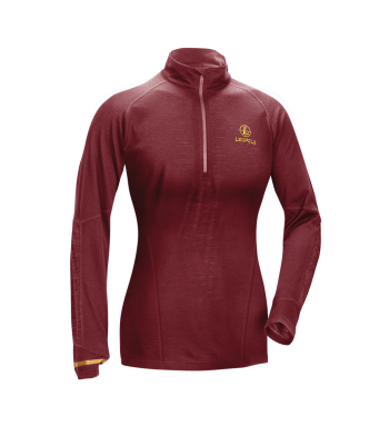 Women's SECLUDED BASELAYER 1/2 ZIP, WINE, L