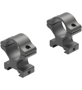 Left angled view of Rifleman Detachable High Rings made with lightweight aluminum. 