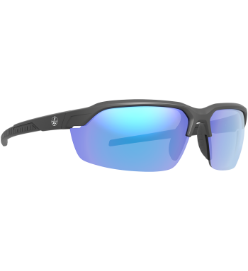Tracer - Matte Black, Blue Mirror