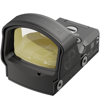 Profile view of Delta Point Pro 2.5 MOA tactical red dot sight for mounting on an AR, shotgun, or pistol, in color black.