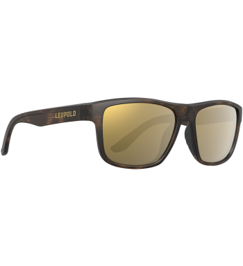 Profile of Katmai polarized prescription ready sunglasses for fishing, hunting and shooting in color Matte Tortoise with Bronze Mirror lenses.