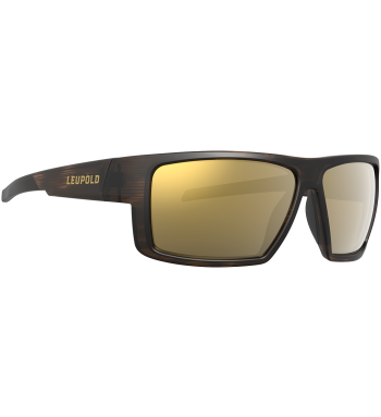 Profile of Switchback polarized prescription ready sunglasses for fishing, hunting and shooting in color Matte Tortoise with Bronze Mirror lenses.